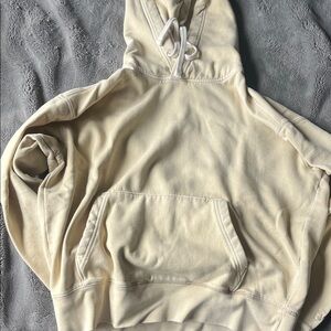 American Eagle Outfitters Men's Beige Hoodie Sweater